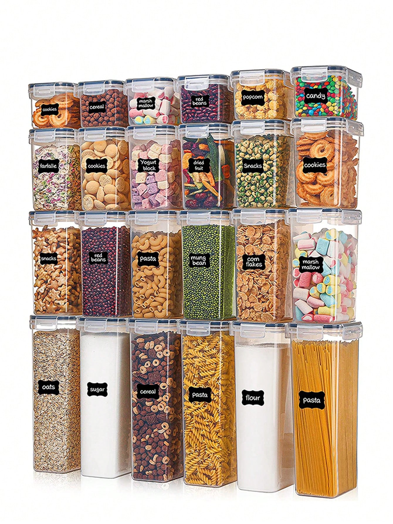 Food Storage For Pantry - 48pcs Airtight Food Storage Containers, Free