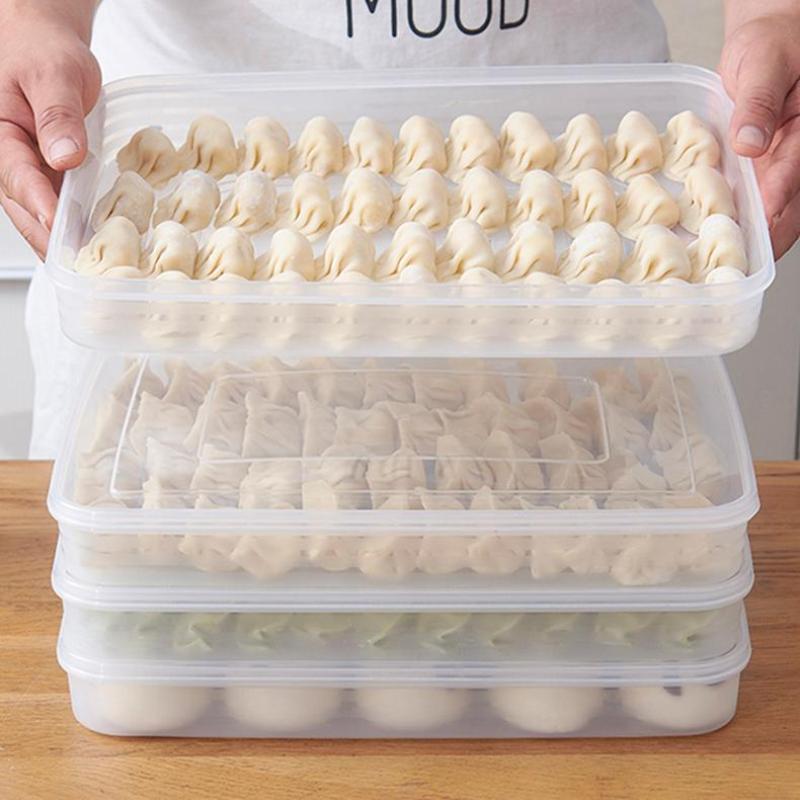 Food Storage Freezer Containers - Transparent Kitchen Storage Box Refrigerator Organizer