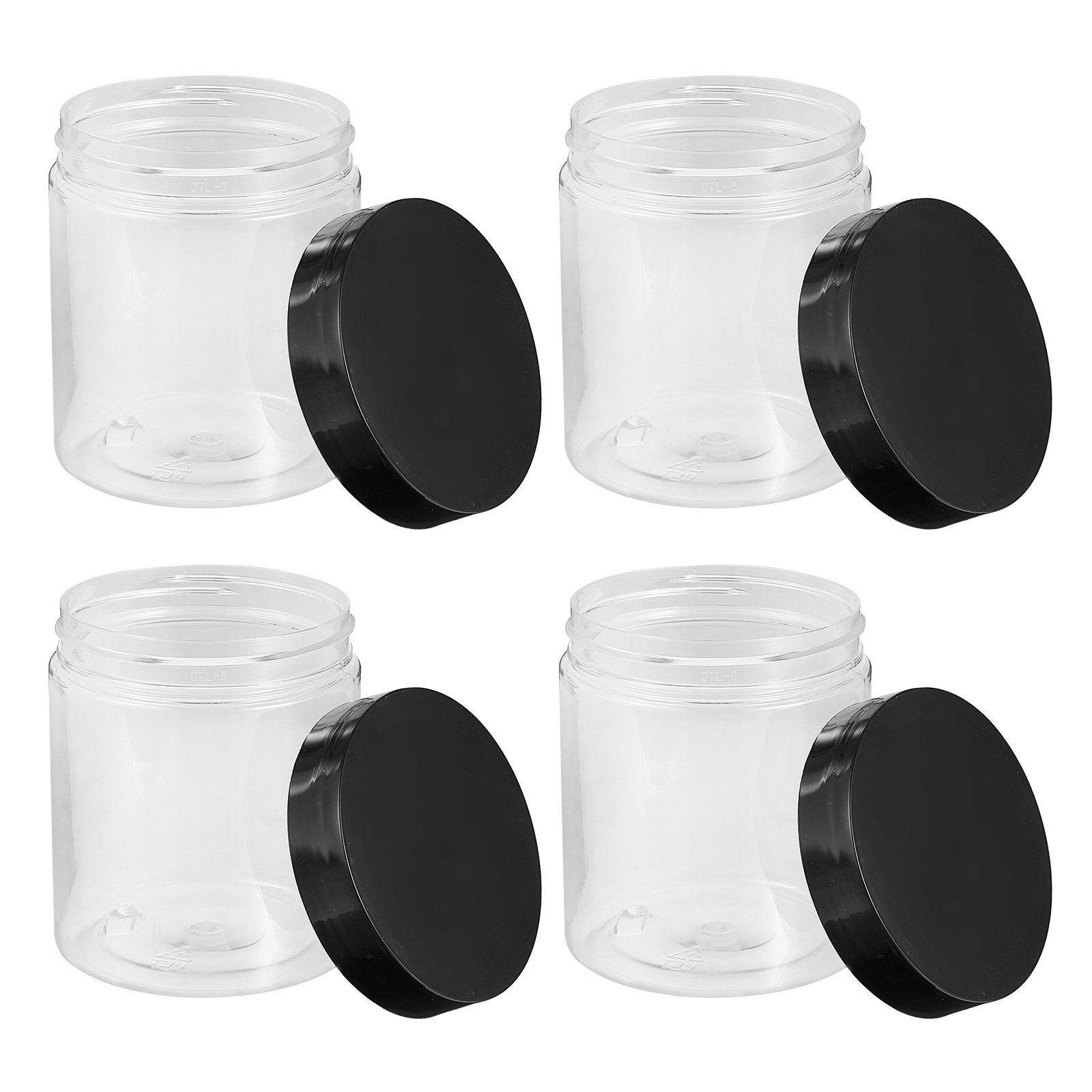 Food Storage Jars & Containers - 12Pcs Clear Plastic Sealed Canisters Food