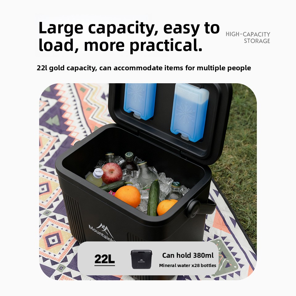 Food Storage Freezer Containers - Mountainhiker 22L Black Knight Portable Refrigerator