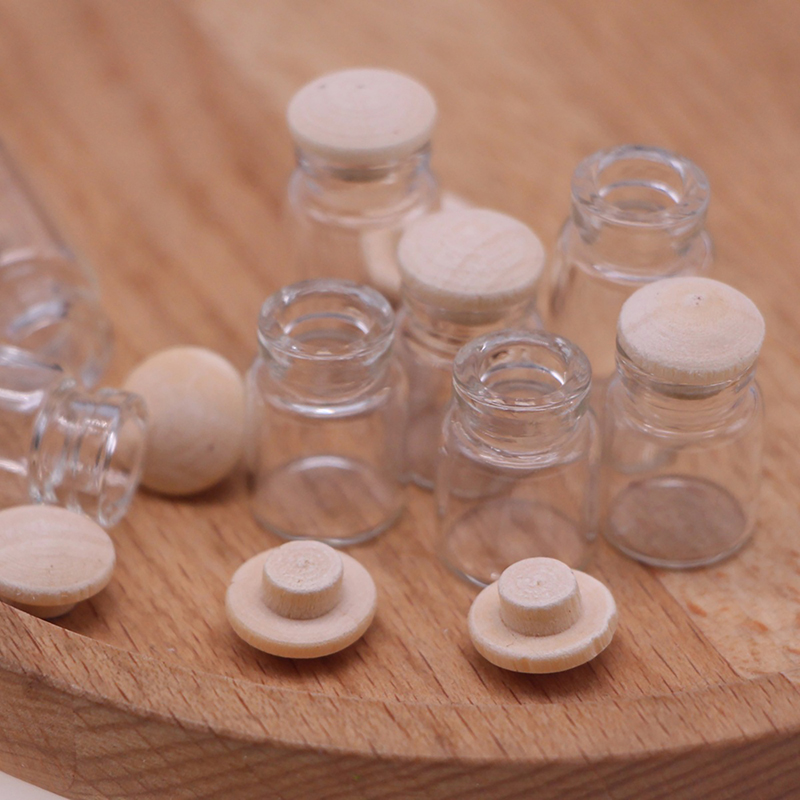 Food Storage With Lids - 4Pcs 1:12 Dollhouse Miniature Glass Jars