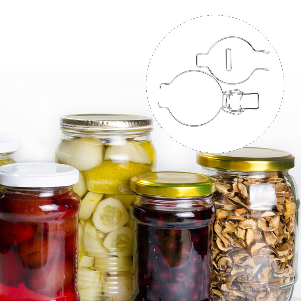 Food Storage Jars & Containers - 12Pcs Glass Jar Wire Clamps Stainless