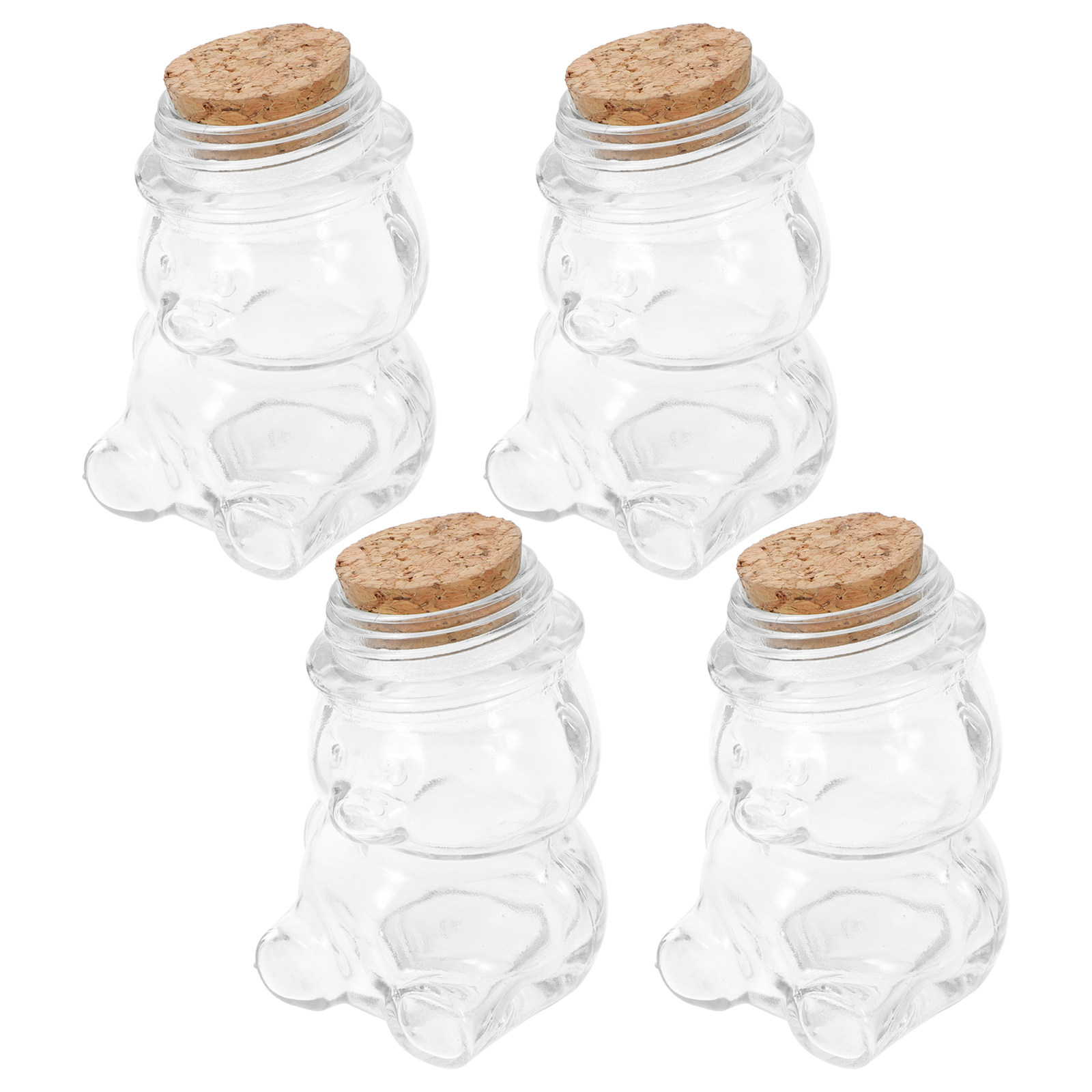 Food Storage Jars & Containers - 4Pcs Glass Candy Jar Set Transparent