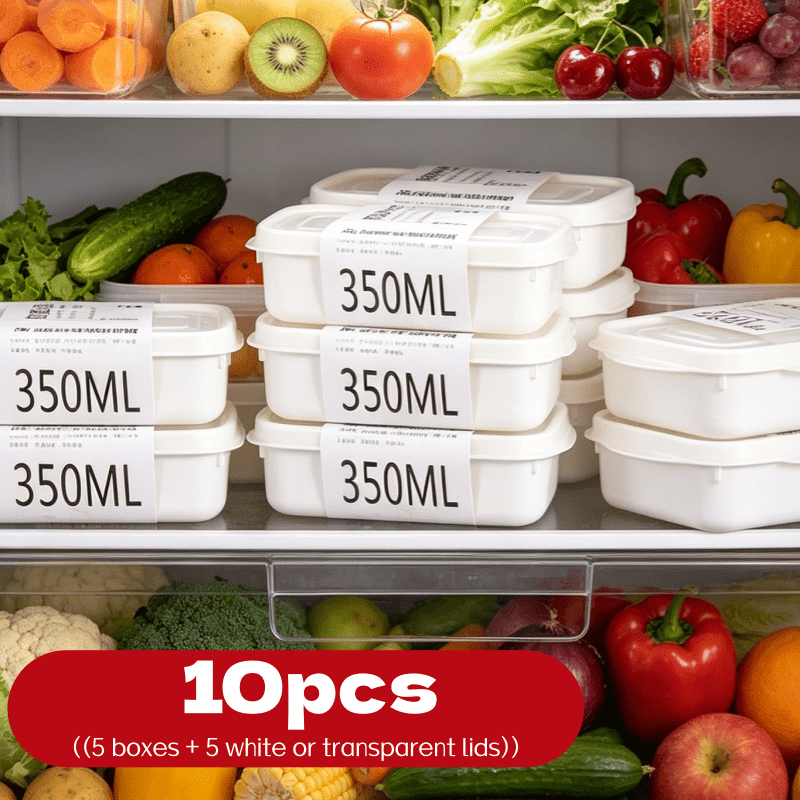 Food Storage Freezer Containers - 10Pcs Reusable Stackable Food Storage Box