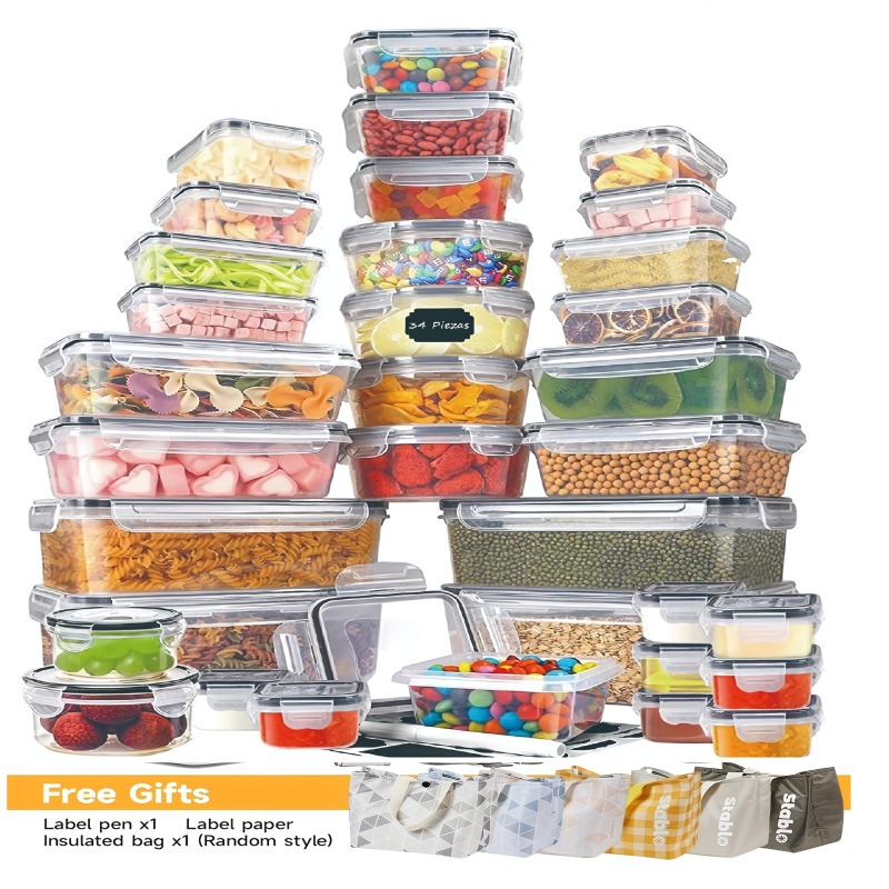 Food Storage For Pantry - 48PCS BPA-Free Food Storage Set –