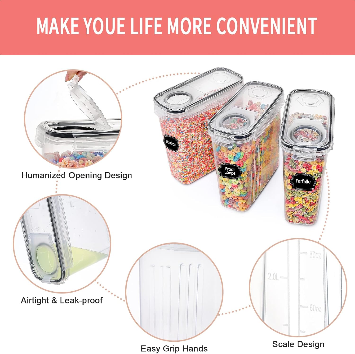 PRAKI Large Dry Food Storage C - Food Storage For Pantry review and price