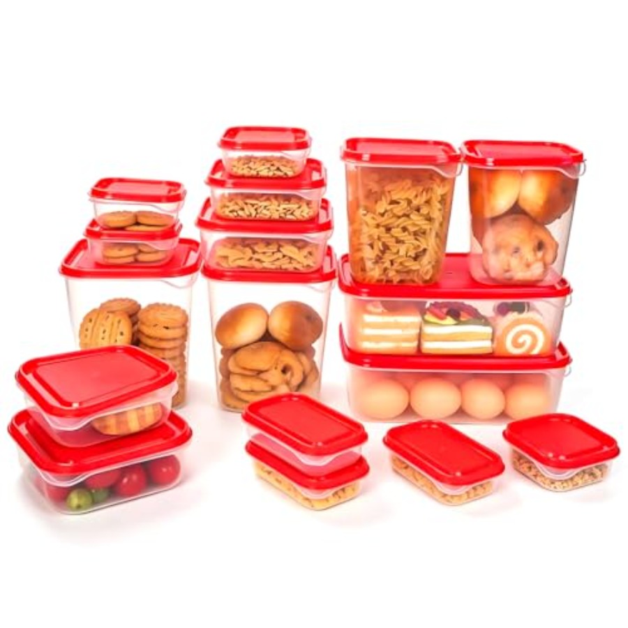 17Pcs Plastic Food Storage Set - Food Storage With Lids review and price