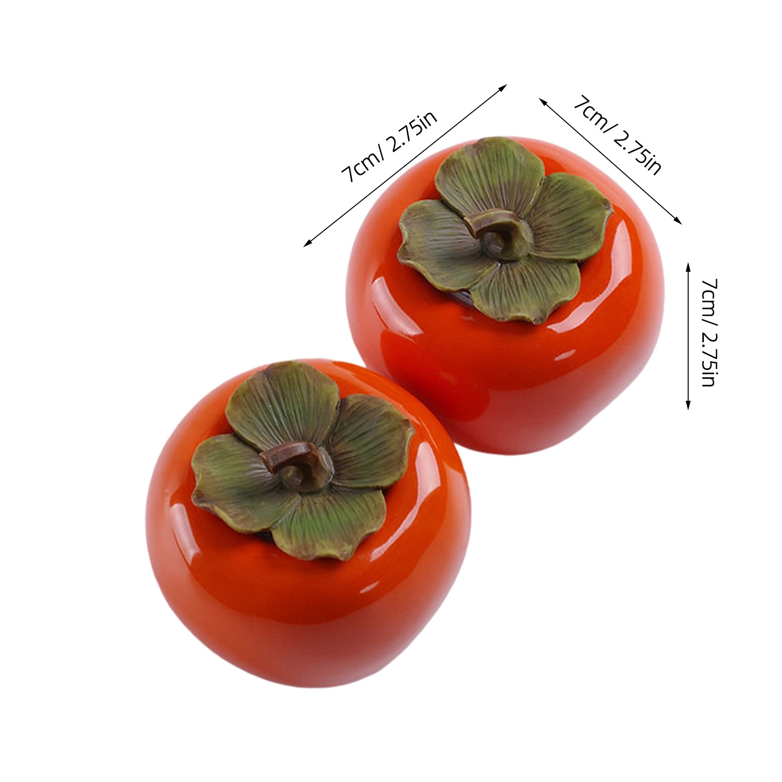 2Pcs Orange Persimmon Style Ce - Food Storage Jars & Containers review and price