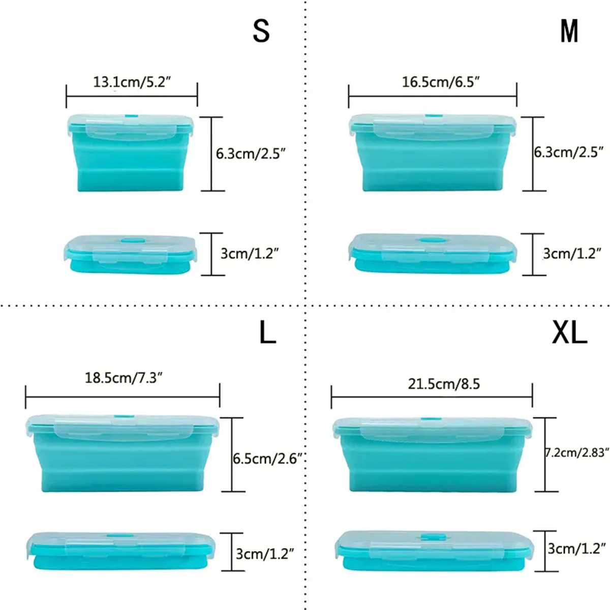 Collapsible Silicone Food Stor - Food Storage Freezer Containers review and price