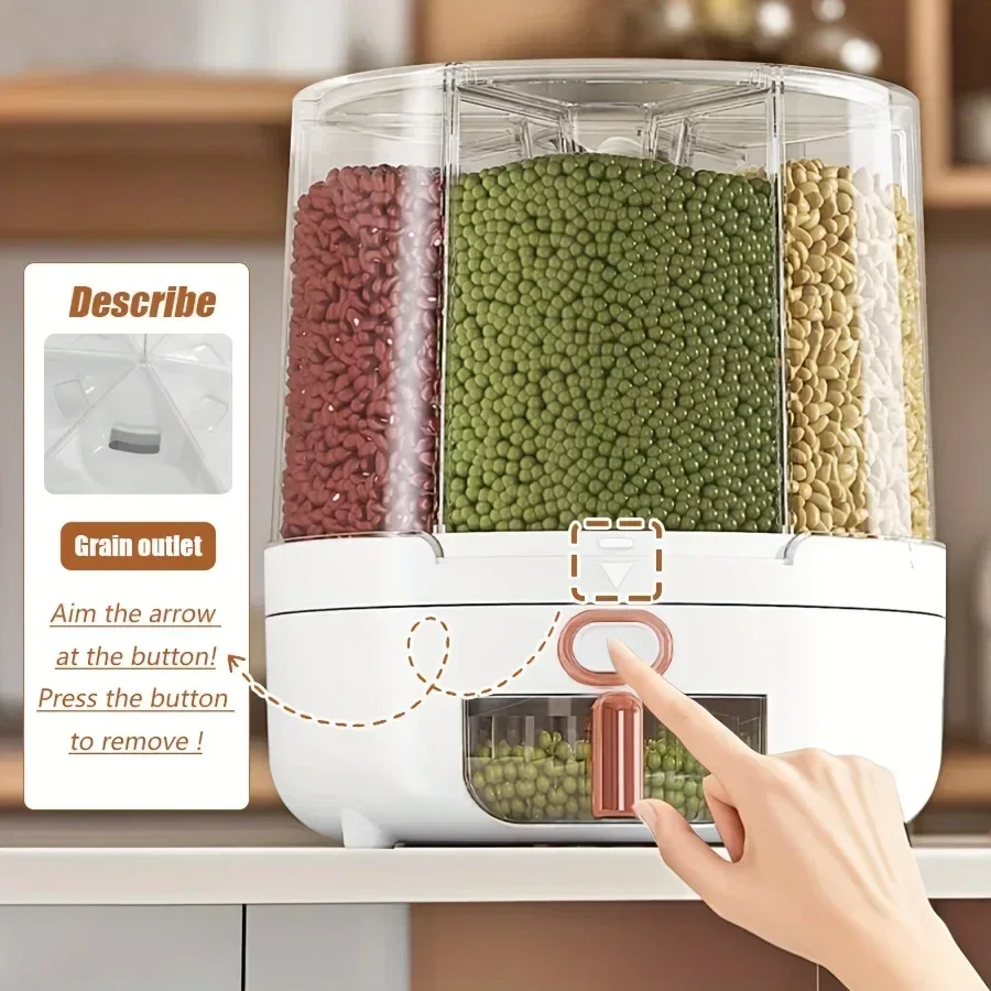 6-Compartment 360° Rotating Ai - Food Storage For Pantry review and price