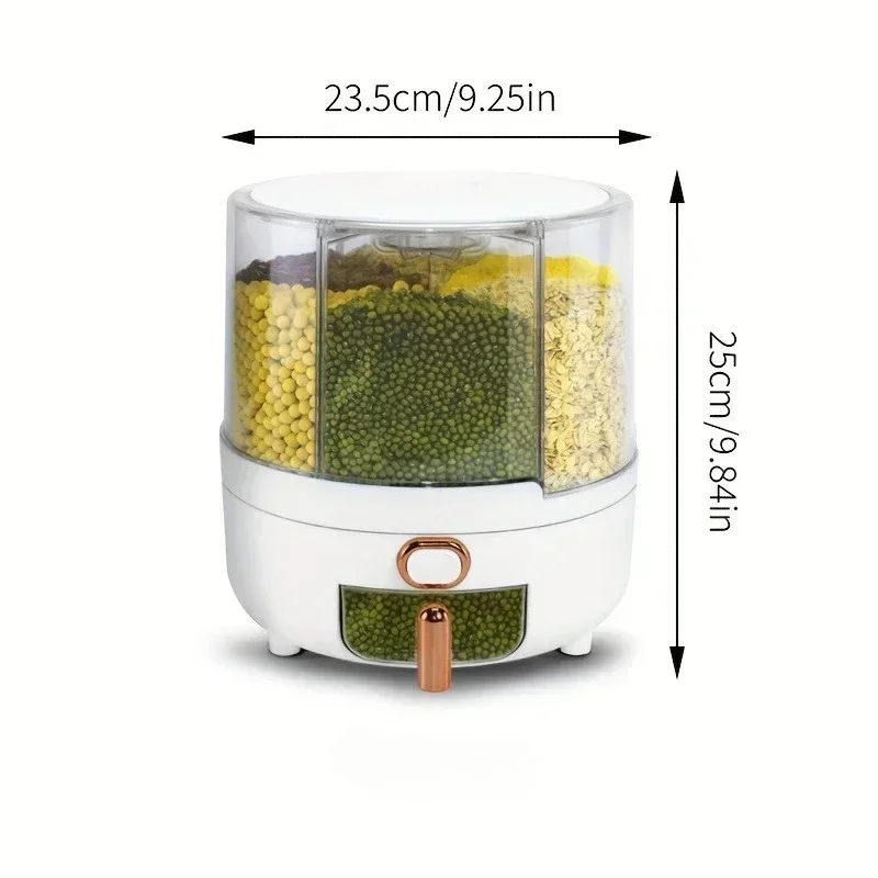 6-Compartment 360° Rotating Ai - Food Storage For Pantry review and price