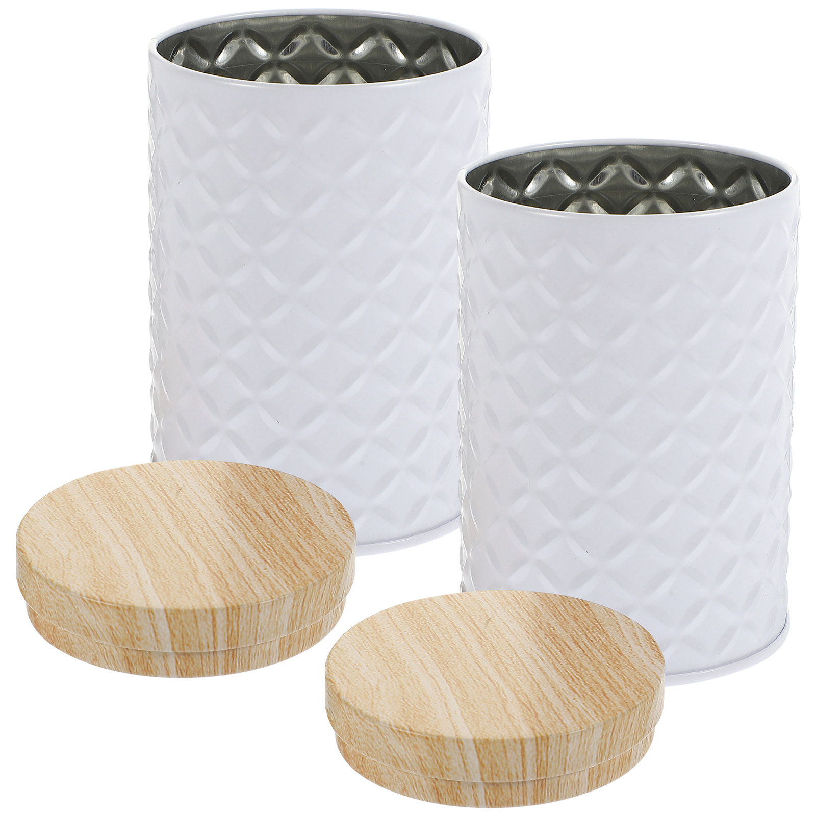 2Pcs Food Grade Tinplate Stora - Food Storage With Lids review and price