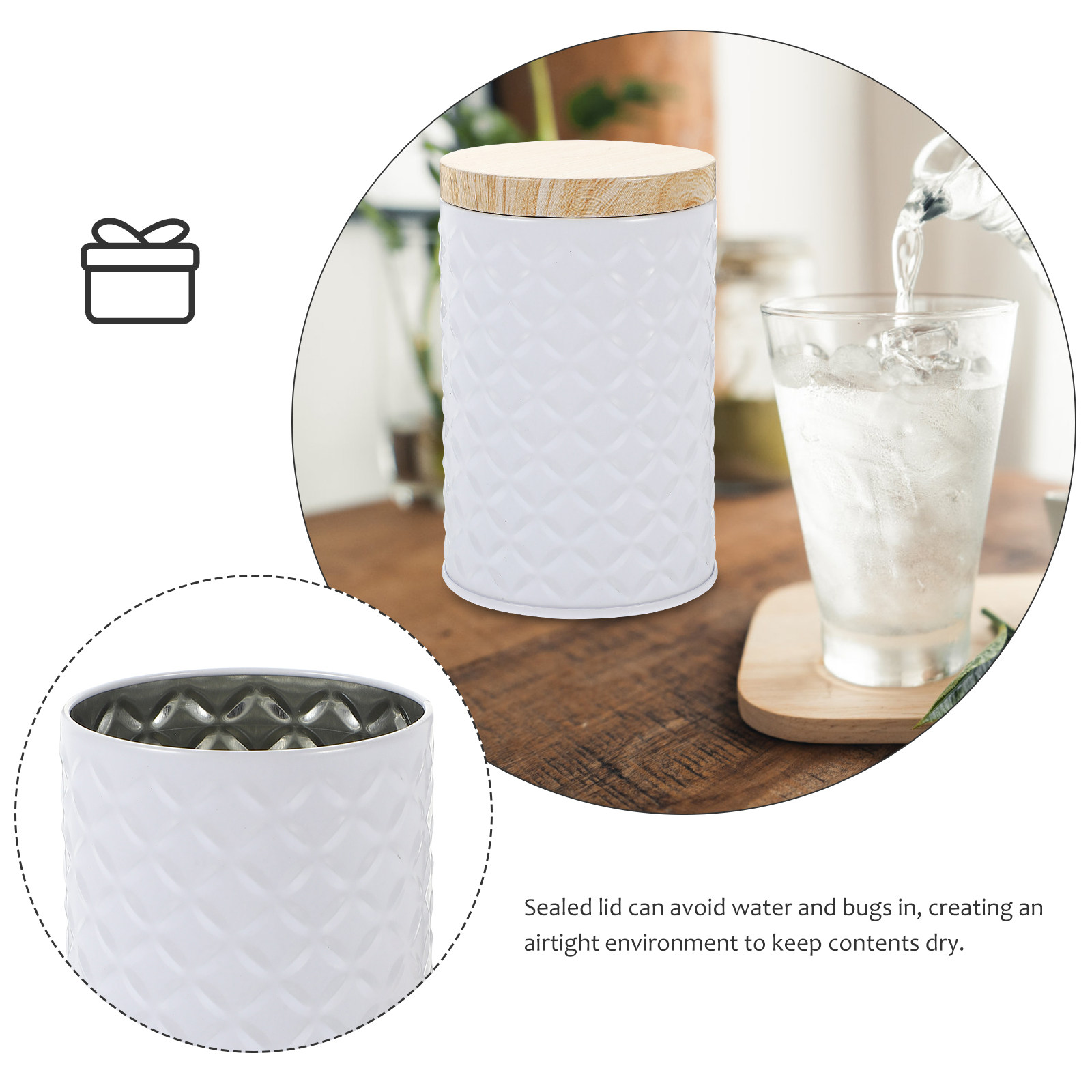 2Pcs Food Grade Tinplate Stora - Food Storage With Lids review and price