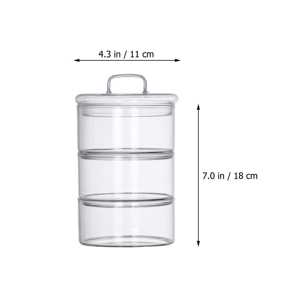 1Set Clear Glass Storage Bowl  - Food Storage Jars & Containers review and price