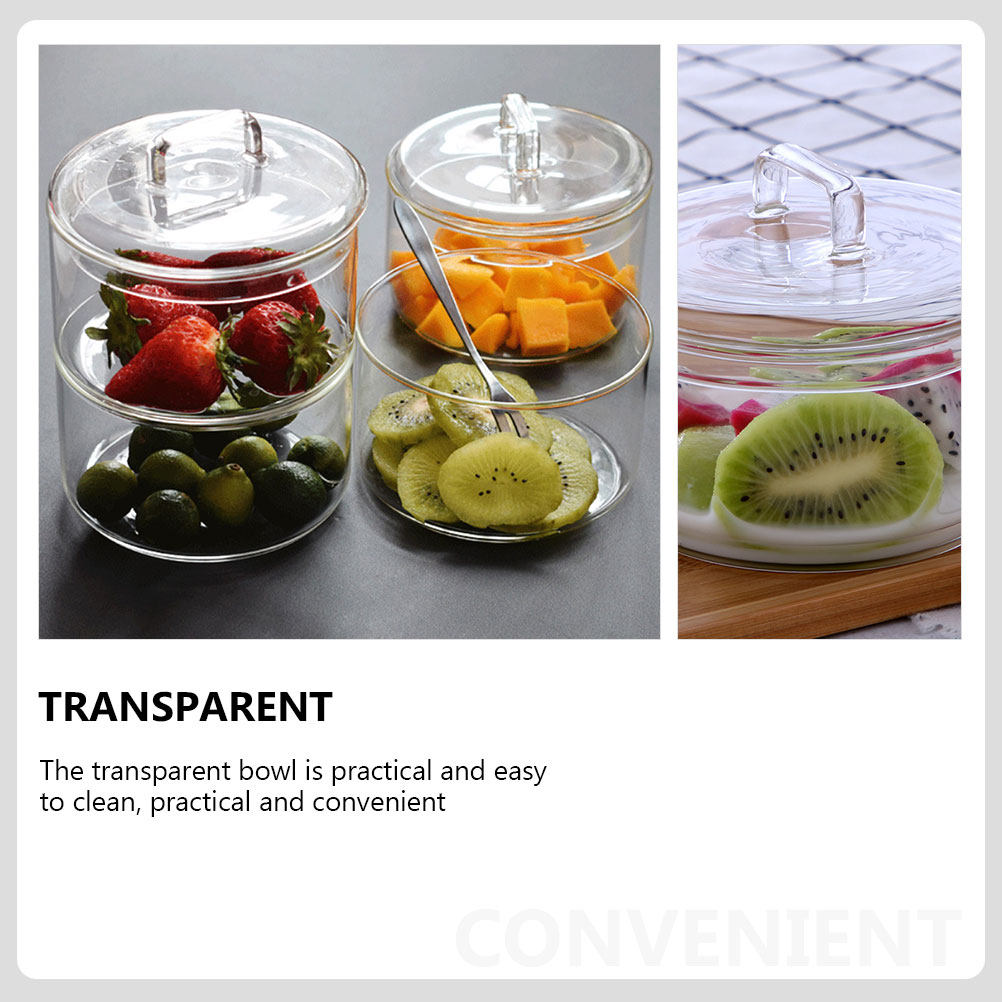 1Set Clear Glass Storage Bowl  - Food Storage Jars & Containers review and price