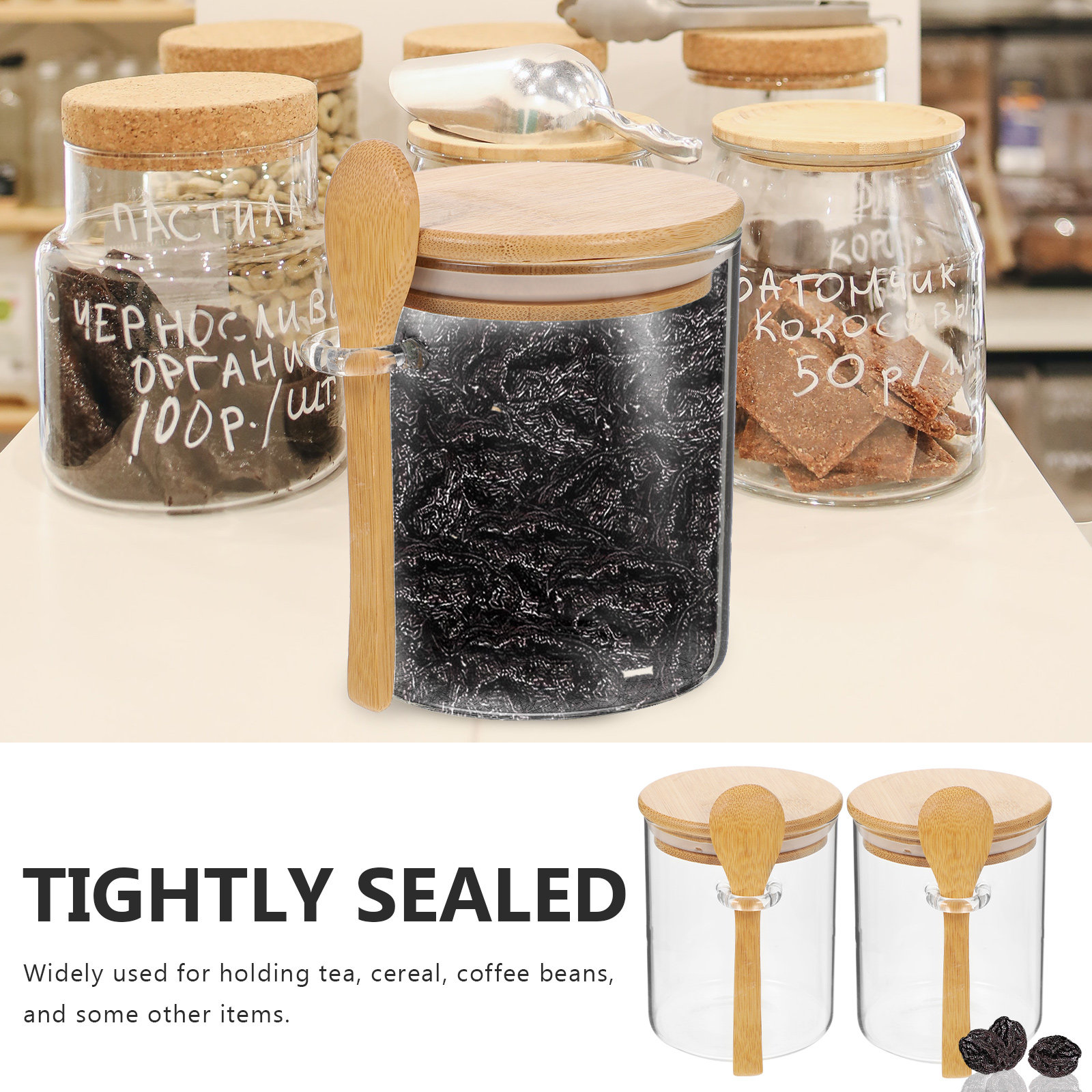 2 Pcs Flour Sugar Storage Cont - Food Storage Jars & Containers review and price