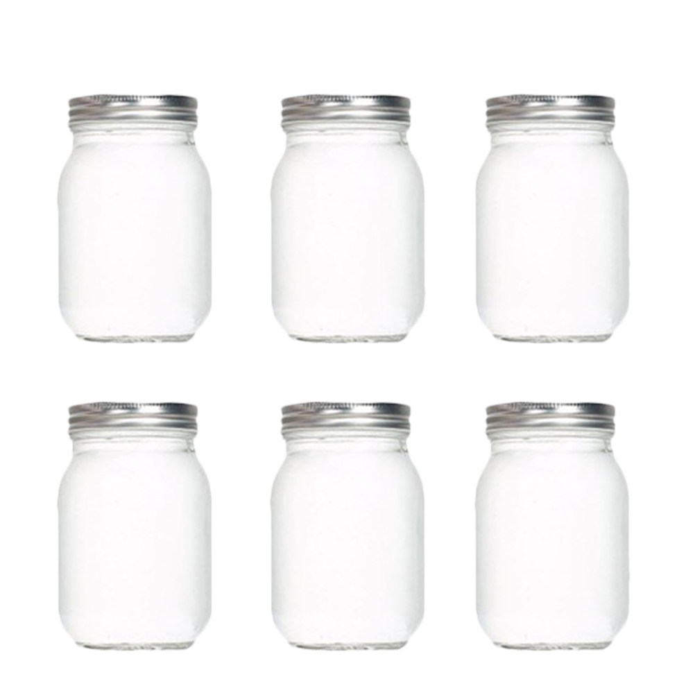 6Pcs Transparent Round Glass J - Food Storage With Lids review and price