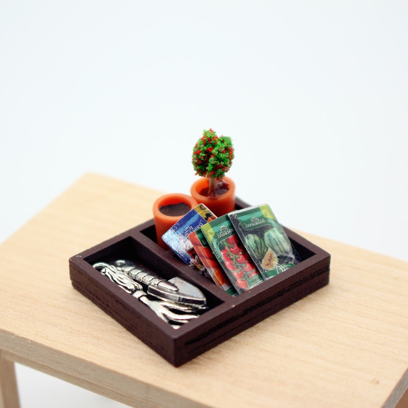 Dollhouse Gardening Wooden Box - Food Storage Plants review and price