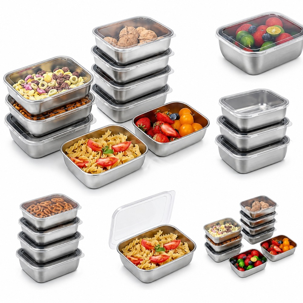 6PCS Stainless Steel Food Stor - Food Storage Stainless Steel Containers review and price