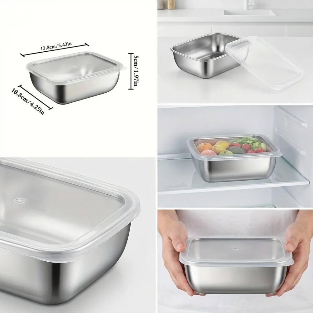 6PCS Stainless Steel Food Stor - Food Storage Stainless Steel Containers review and price