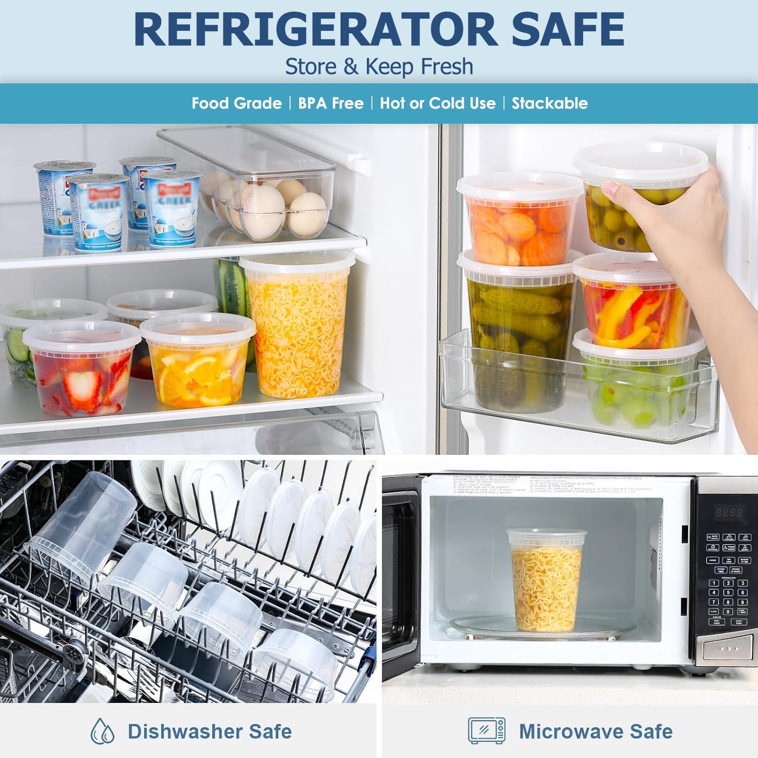 24pcs Deli Food Storage Contai - Food Storage Freezer Containers review and price