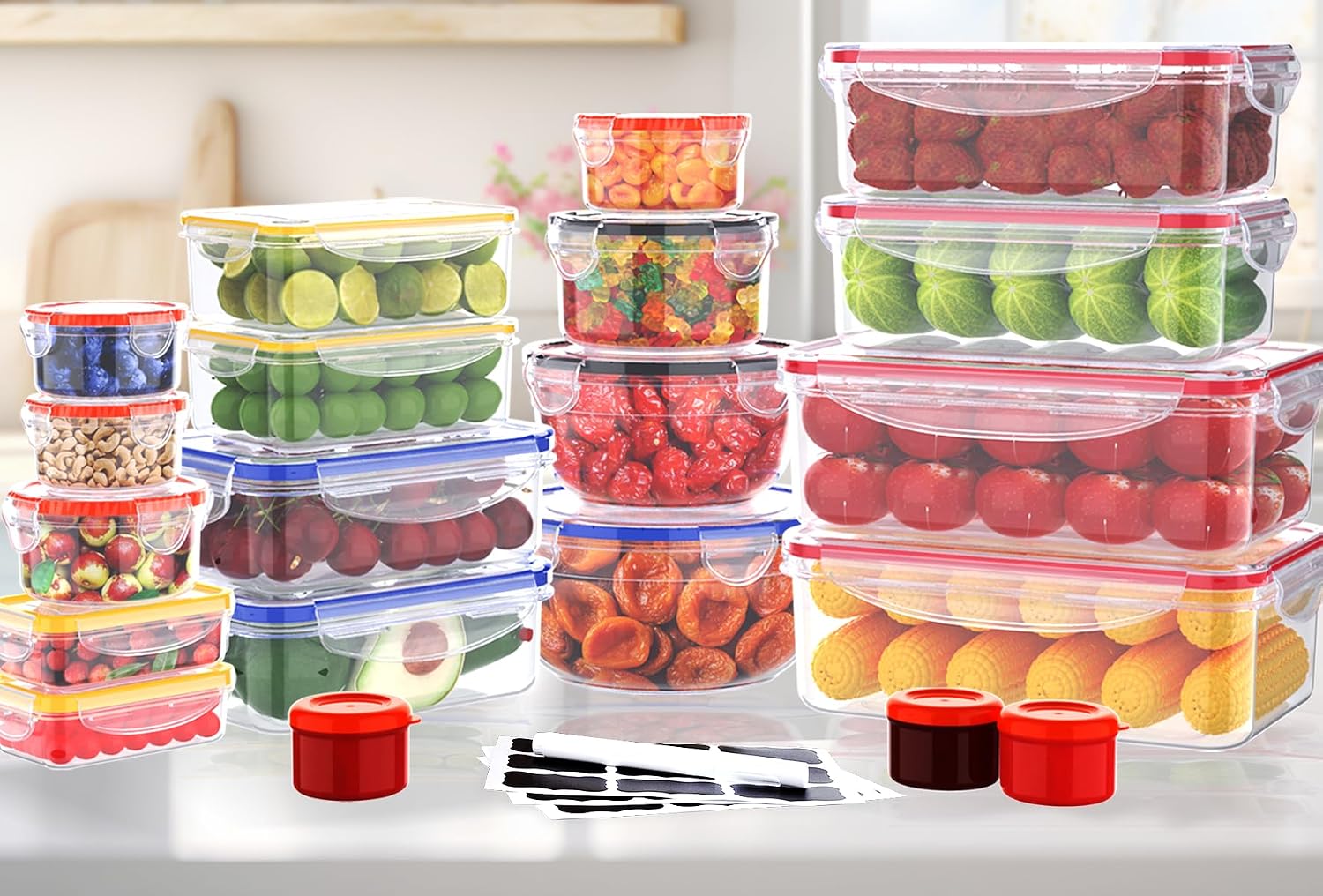 RockBerry 40 PCS Food Storage  - Food Storage Freezer Containers review and price