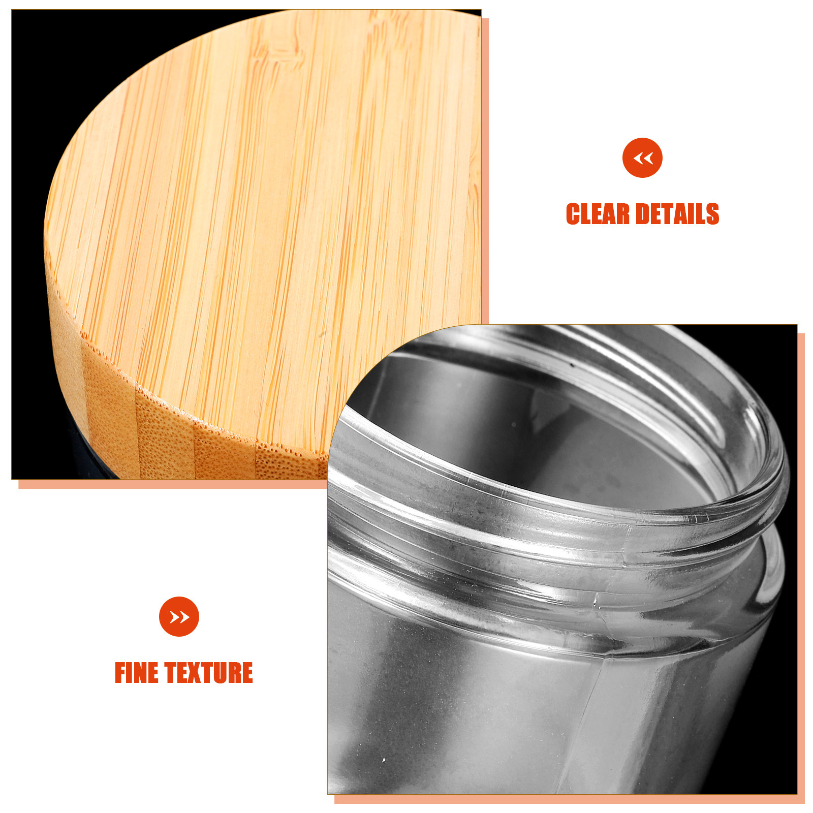 4Pcs Transparent Glass Jars wi - Food Storage With Lids review and price