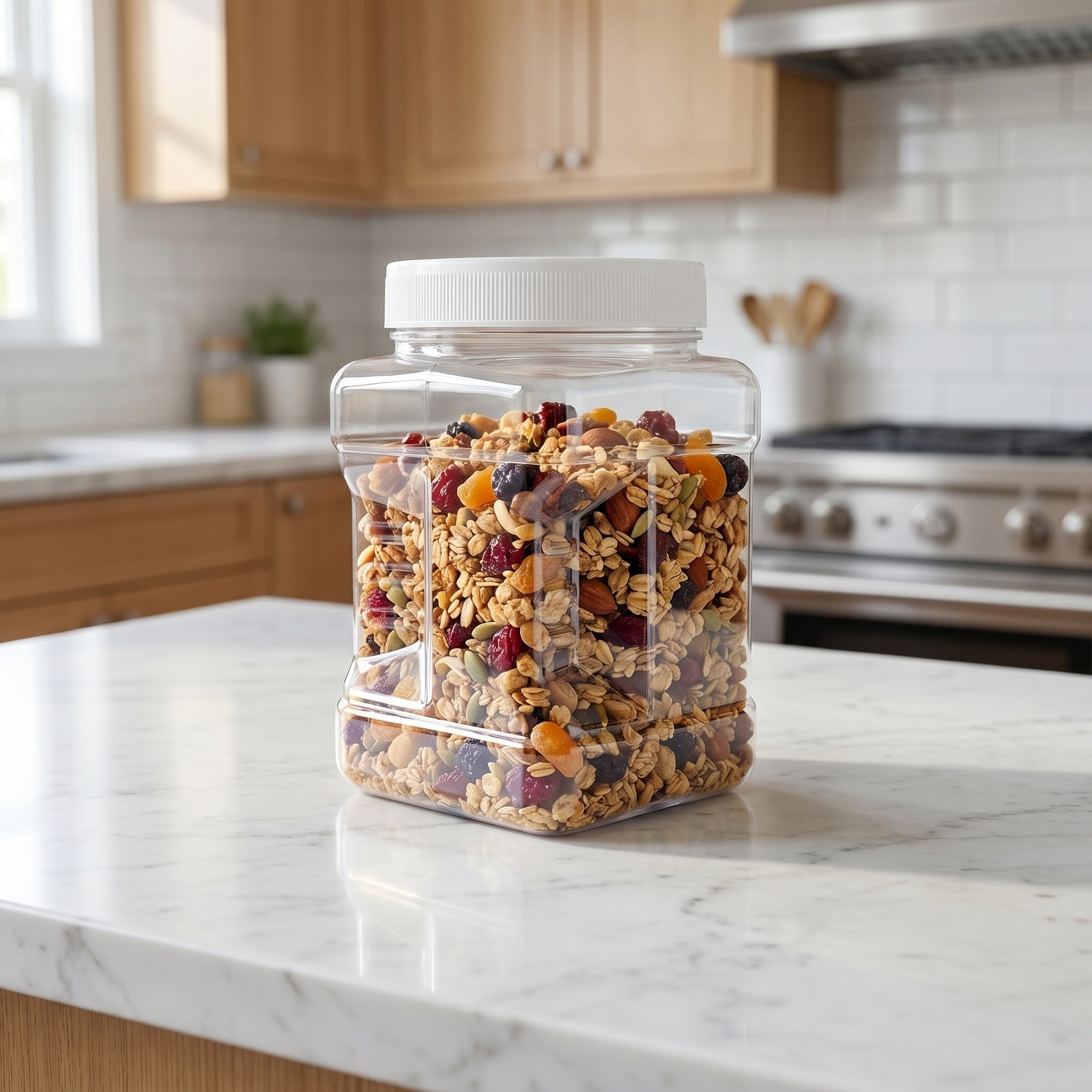 6Pcs Clear Square Airtight Sto - Food Storage Jars & Containers review and price