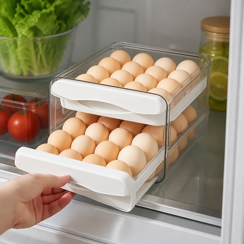 Two-Level Plastic Egg Storage  - Food Storage Eggs review and price