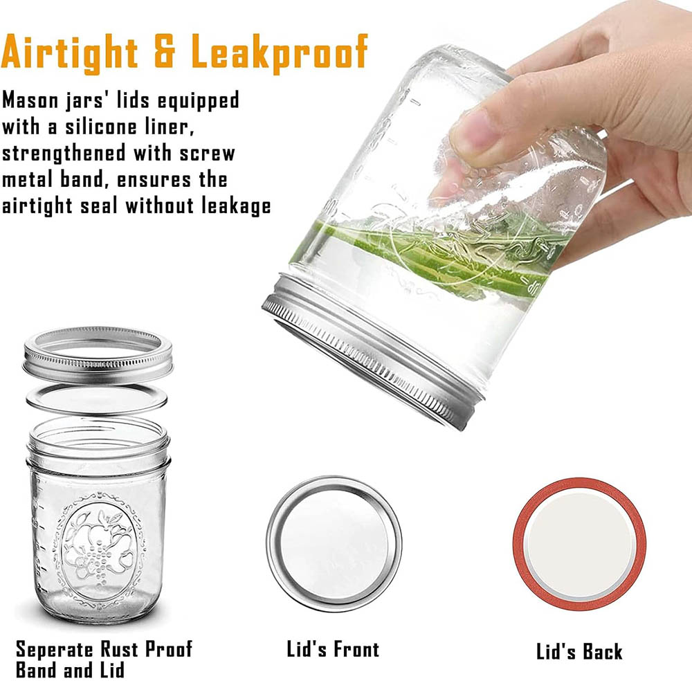 16oz Wide Mouth Mason Jars wit - Food Storage With Lids review and price