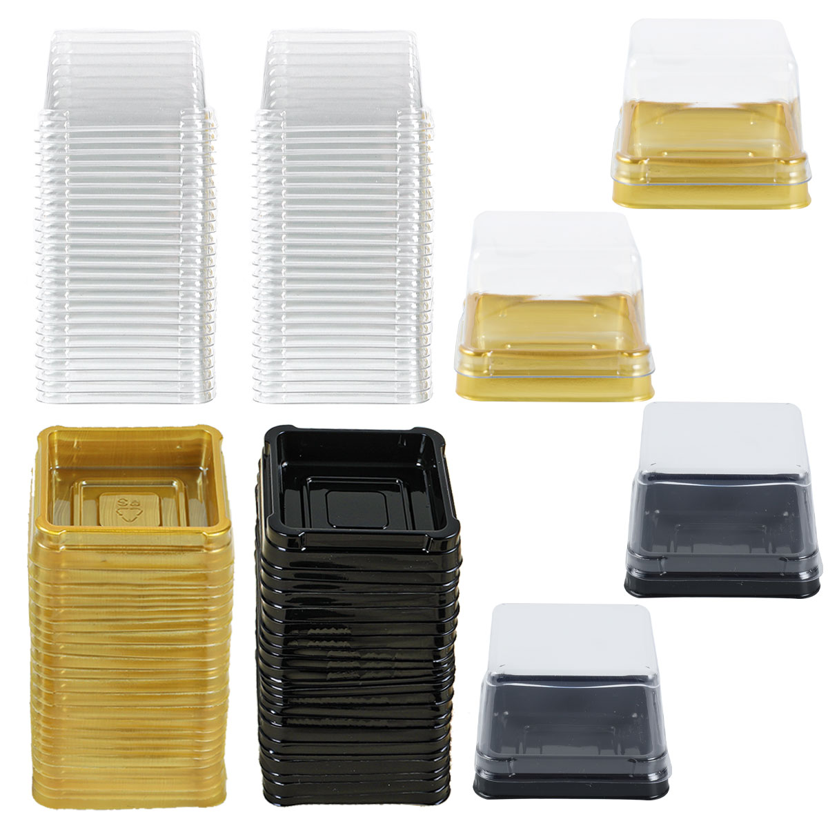 50pcs Plastic Square Moon Cake - Food Storage Eggs review and price