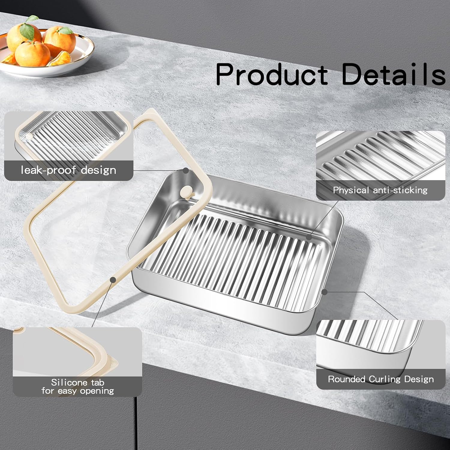GIUOIDUO 3-Piece Extra Thick 3 - Food Storage Stainless Steel Containers review and price