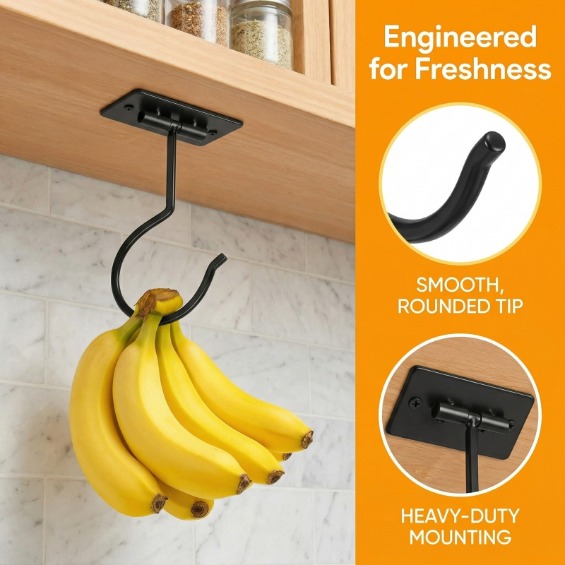 Black Metal Self-Adhesive Bana - Food Storage Method review and price