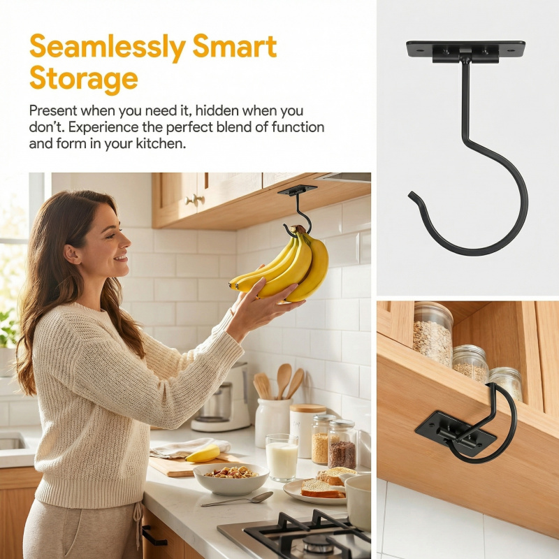 Black Metal Self-Adhesive Bana - Food Storage Method review and price